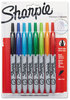 A Picture of product SAN-1742025 Sharpie® Retractable Permanent Marker,  Ultra Fine Tip, Assorted Colors, 8/Set