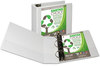 A Picture of product SAM-16997 Samsill® Earth's Choice™ Biobased + Biodegradable D-Ring View Binder,  4" Cap, White