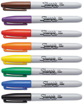 Sharpie® Fine Tip Permanent Marker,  Assorted, 8/Set