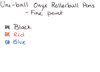 A Picture of product SAN-60144 uni-ball® ONYX® Stick Roller Ball Pen,  Red Ink, Fine, Dozen
