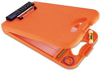 Saunders DeskMate II with Calculator,  1/2" Capacity, 8 1/2w x 12h, Hi Vis Orange