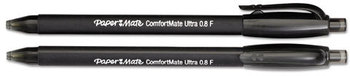 Paper Mate® ComfortMate® Ultra Retractable Ballpoint Pen,  Black Ink, Fine, Dozen