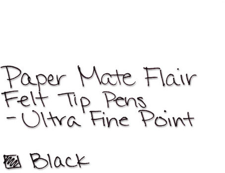 Paper Mate Flair Felt Pen, Ultra Fine Point, Black Ink, Dozen (8330152)