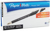 A Picture of product PAP-85580 Paper Mate® FlexGrip® Elite Retractable Ballpoint Pen,  Black Ink, Medium, Dozen