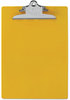 A Picture of product SAU-21605 Saunders Recycled Plastic Clipboard with Ruler Edge,  1" Capacity, Holds 8 1/2w x 12h, Yellow