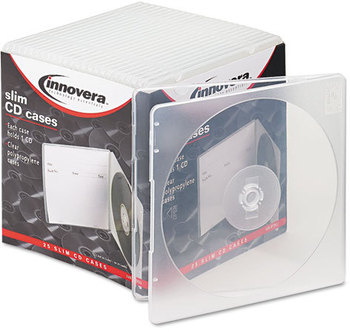 Innovera® Slim CD Case Clear, 25/Pack