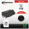 A Picture of product IVR-83011X Innovera® 83011A, 83011X Laser Cartridge Remanufactured Black High-Yield Toner, Replacement for 11X (Q6511X), 12,000 Page-Yield