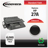 A Picture of product IVR-83027A Innovera® 83027, 83027A, 83027PK2 Laser Cartridge Remanufactured Black Toner, Replacement for 27A (C4127A), 6,000 Page-Yield