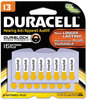 A Picture of product DUR-DA13B16ZM09 Duracell® Button Cell Hearing Aid Battery #13, 16/Pk