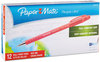 A Picture of product PAP-9670131 Paper Mate® FlexGrip Ultra™ Recycled Stick Ballpoint Pen,  Red Ink, Fine, Dozen