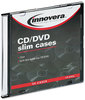 A Picture of product IVR-85826 Innovera® CD/DVD Slim Jewel Cases Clear/Black, 50/Pack