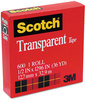 A Picture of product MMM-600121296 Scotch® Transparent Tape 1" Core, 0.5" x 36 yds,