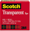 A Picture of product MMM-60012592 Scotch® Transparent Tape 3" Core, 1" x 72 yds,