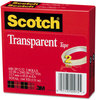 A Picture of product MMM-6002P1272 Scotch® Transparent Tape 3" Core, 0.5" x 72 yds, 2/Pack