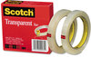 A Picture of product MMM-6002P1272 Scotch® Transparent Tape 3" Core, 0.5" x 72 yds, 2/Pack