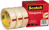 A Picture of product MMM-600723 Scotch® Transparent Tape 3" Core, 1" x 72 yds, 3/Pack