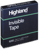 A Picture of product MMM-620025921 Highland™ Invisible Permanent Mending Tape 3" Core, 1" x 72 yds, Clear