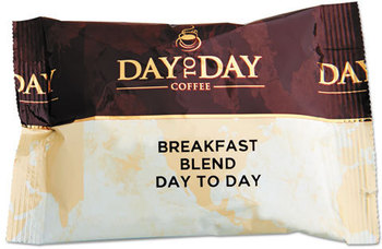 Day to Day Coffee® 100% Pure Coffee,  Breakfast Blend, 1.5 oz Pack, 42 Packs/Carton