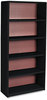 A Picture of product SAF-7173BL Safco® Value Mate® Series Metal Bookcases, Five-Shelf, 31-3/4w x 13-1/2d x 67h, Black
