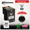 A Picture of product IVR-C640WN Innovera® C640WN, C641WN, C643WN Ink Remanufactured Black Replacement for 60 (CC640WN), 200 Page-Yield