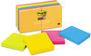 A Picture of product MMM-65412SSUC Post-it® Notes Super Sticky Pads in Energy Boost Colors Collection 3" x 90 Sheets/Pad, 12 Pads/Pack