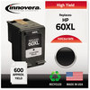 A Picture of product IVR-C641WN Innovera® C640WN, C641WN, C643WN Ink Remanufactured Black High-Yield Replacement for 60XL (CC641WN), 600 Page-Yield