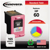 A Picture of product IVR-C643WN Innovera® C640WN, C641WN, C643WN Ink Remanufactured Tri-Color Replacement for 60 (CC643WN), 165 Page-Yield
