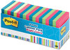 A Picture of product MMM-65418BRCP Post-it® Notes Original Pads in Cabinet Pack. 3 X 3 in. Floral Fantasy Colors Collection. 100 sheets/pad, 18 pads/pack.