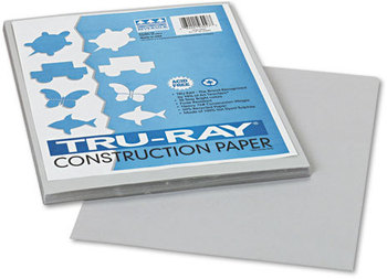 Pacon® Tru-Ray® Construction Paper,  76 lbs., 9 x 12, Gray, 50 Sheets/Pack