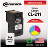 A Picture of product IVR-CL211 Innovera® CL211, PG210 Ink Remanufactured Tri-Color Replacement for CL-211 (2976B001), 244 Page-Yield