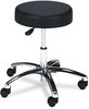 A Picture of product SAF-3431BL Safco® Pneumatic Lab Stool without Back Backless, Supports Up to 250 lb, 17" 22" Seat Height, Black Chrome Base