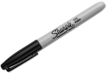 Sharpie® Fine Tip Permanent Marker,  Black, 5/Pack