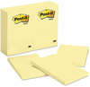 A Picture of product MMM-659YW Post-it® Notes Original Pads in Canary Yellow 4" x 6", 100 Sheets/Pad, 12 Pads/Pack