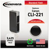 A Picture of product IVR-CNCLI221B Innovera® CNCLI221B-CNPGI220PB Ink Remanufactured Black Replacement for CLI-221BK (2946B001), 3,425 Page-Yield