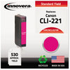 A Picture of product IVR-CNCLI221M Innovera® CNCLI221B-CNPGI220PB Ink Remanufactured Magenta Replacement for CLI-221M (2948B001), 530 Page-Yield