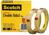 A Picture of product MMM-6652P1236 Scotch® Double-Sided Tape 3" Core, 0.5" x 36 yds, Clear, 2/Pack