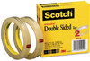 A Picture of product MMM-6652P1236 Scotch® Double-Sided Tape 3" Core, 0.5" x 36 yds, Clear, 2/Pack