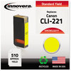 A Picture of product IVR-CNCLI221Y Innovera® CNCLI221B-CNPGI220PB Ink Remanufactured Yellow Replacement for CLI-221Y (2949B001), 510 Page-Yield