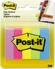 A Picture of product MMM-67010AB Post-it® Page Markers Flag Assorted Bright Colors, 50 Sheets/Pad, 10 Pads/Pack