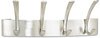 A Picture of product SAF-4205SL Safco® Metal Coat Rack Wall Four Hooks, Steel, 14.25w x 4.5d 5.25h, Brushed Nickel