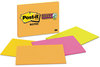 A Picture of product MMM-6845SSPL Post-it® Notes Super Sticky Meeting in Energy Boost Colors Collection Note Ruled, 8" x 6", 45 Sheets/Pad, 4 Pads/Pack