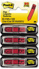 A Picture of product MMM-684RDSH Post-it® Flags Arrow Message 1/2" 0.5" Page in Dispenser, "Sign Here", Red, 20 4 Dispensers/Pack