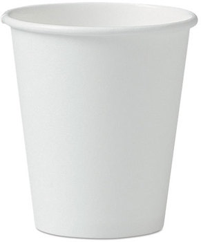 SOLO® Cup Company Single-Sided Poly Paper Hot Cups,  6oz, White, 50/Pack, 20 Packs/Carton