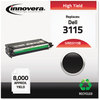 A Picture of product IVR-D3115B Innovera® D3115Y, D3115M, D3115C, D3115B Toner Remanufactured Black High-Yield Replacement for 310-8395, 8,000 Page-Yield