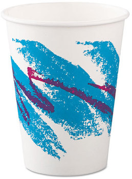 SOLO® Cup Company Jazz® Paper Hot Cups,  12oz, Polycoated, 50/Bag, 20 Bags/Carton