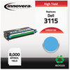 A Picture of product IVR-D3115C Innovera® D3115Y, D3115M, D3115C, D3115B Toner Remanufactured Cyan High-Yield Replacement for 310-8379, 8,000 Page-Yield, Ships in 1-3 Business Days