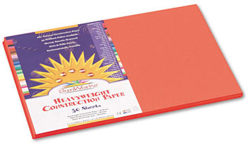 SunWorks® Construction Paper,  58 lbs., 12 x 18, Orange, 50 Sheets/Pack
