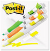 A Picture of product MMM-689HL3FL Post-it® Flag+ Writing Tools Flag + Highlighter,  Yellow/Green/Orange, 50 Flags/Pen, 3/Pack