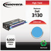 A Picture of product IVR-D3130C Innovera® D3130B, D3130C, D3130M, D3130Y Toner Cartridge Remanufactured Cyan High-Yield Replacement for 330-1199, 9,000 Page-Yield, Ships in 1-3 Business Days
