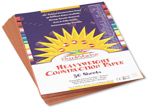 Sunworks Light Brown Construction Paper (50 Packs Per Case) [6903